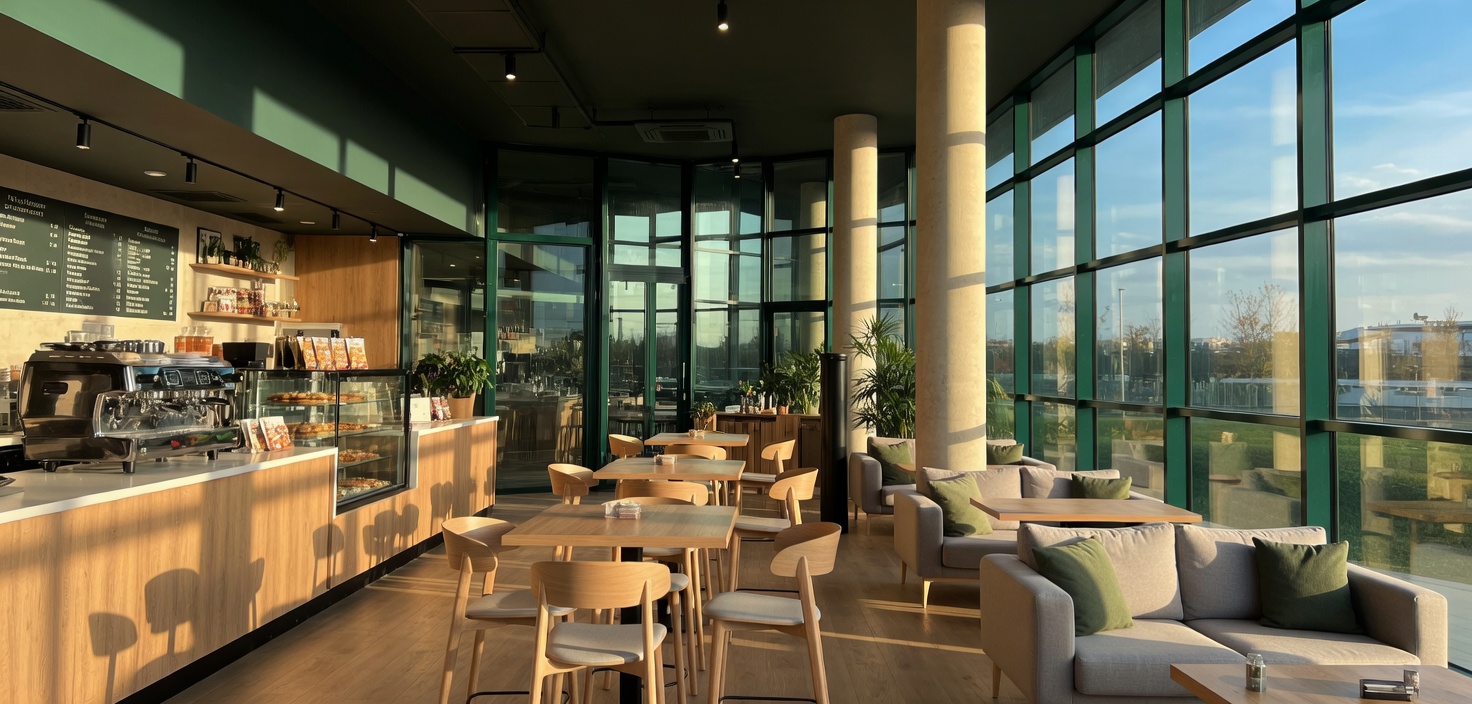 Zona de Coworking y Cafetería